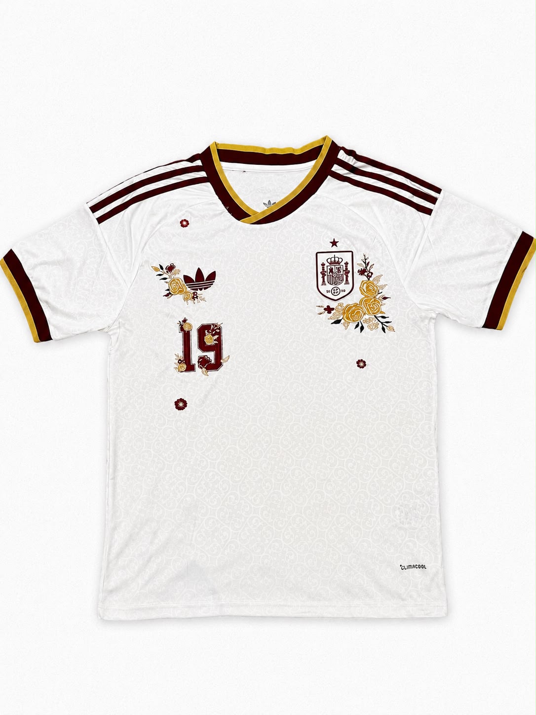 Spain Embroidered Football Jersey – Floral Edition