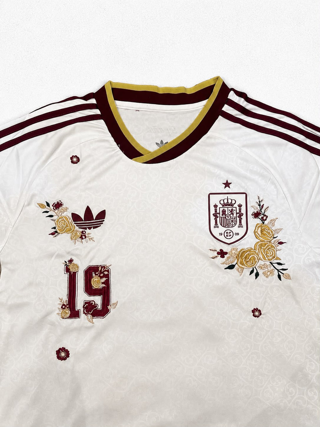 Spain Embroidered Football Jersey – Floral Edition